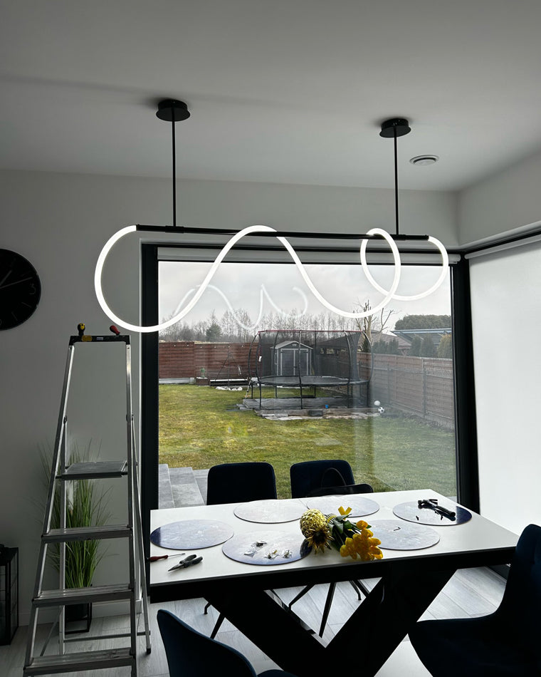 Hanglamp Touw Led Cirkel Messing Dimbaar 3 Maten Eetkamer Woonkamer Minimalistisch | Sansoti