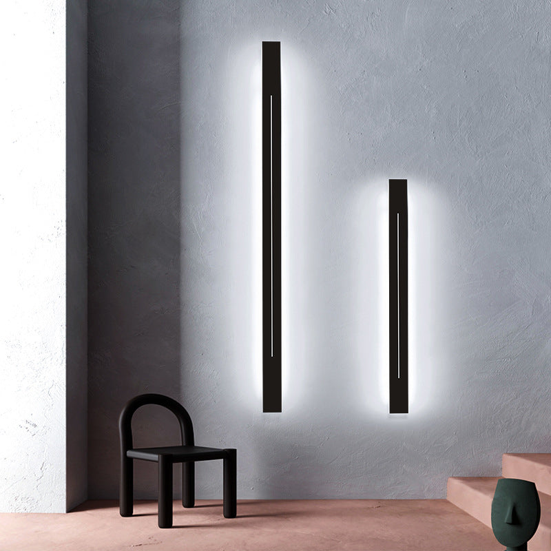 Moderne LED Wandlamp Balk Metaal | Wandverlichting Woonkamer | Zwart Goud | 60-120cm | Sansoti