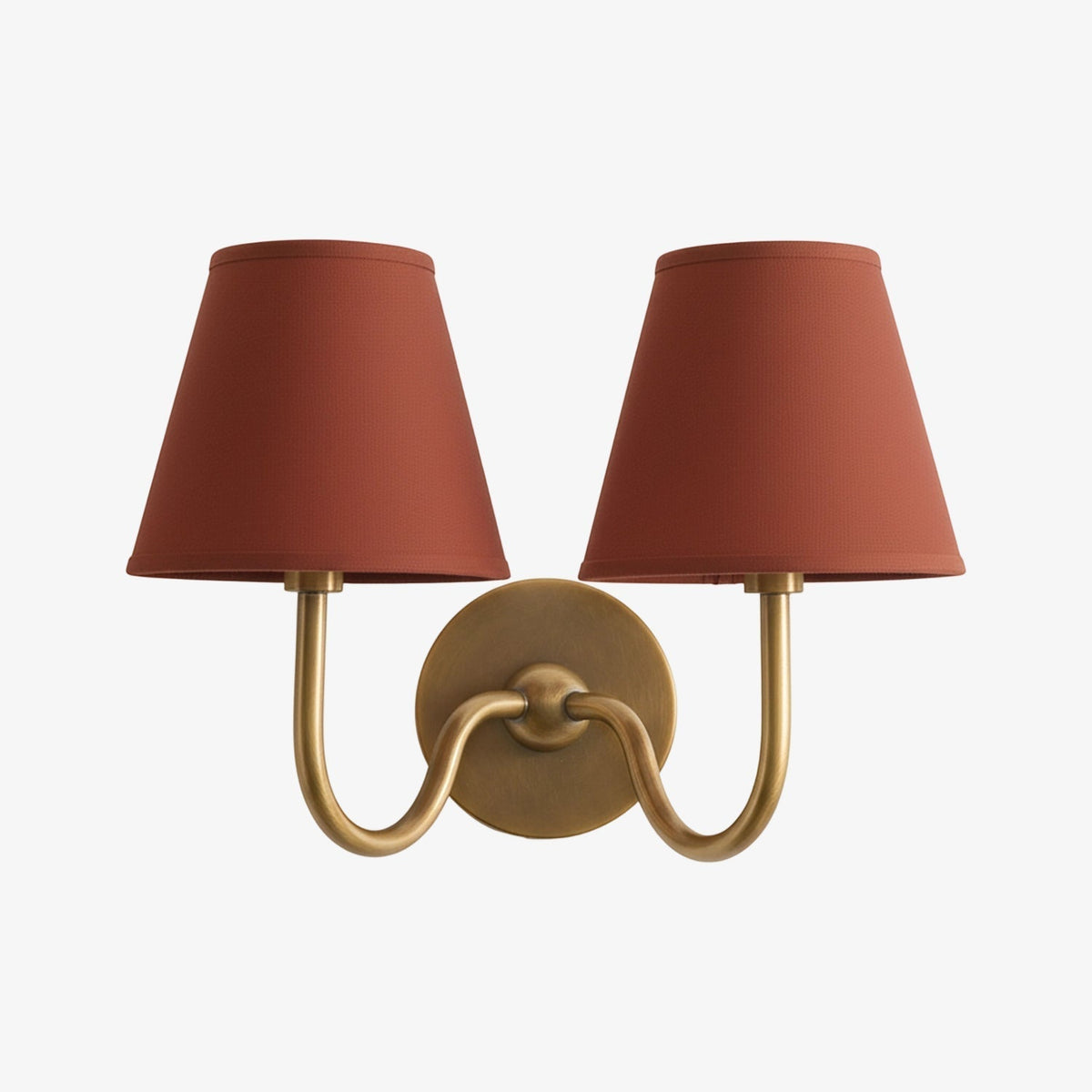 Wandlamp Messing met Stoffen Kap Plissé of Glad Wit Rood Groen Blauw Geel Antiek Brons Chroom 1 of 2 Lichtpunten | Sansoti