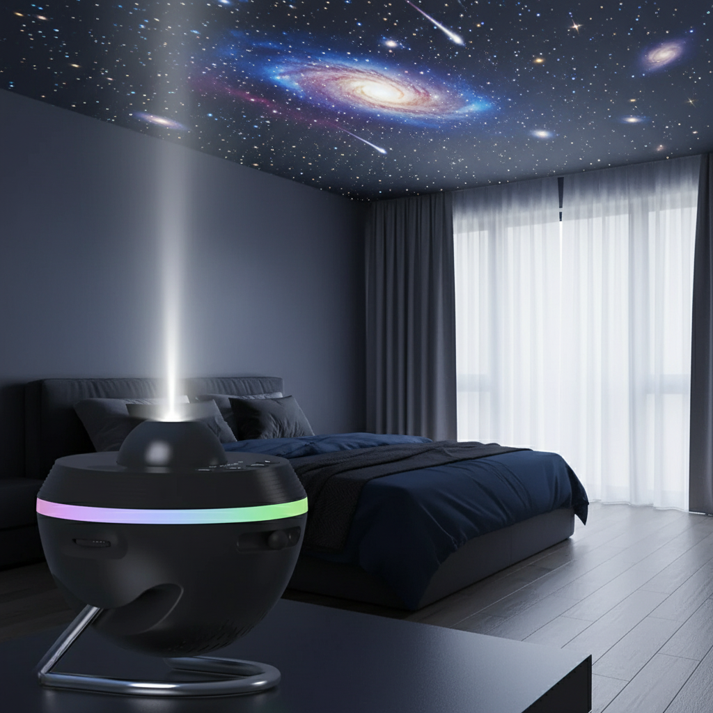 Sternenprojektor mit austauschbaren Scheiben Milchstraße Nebel Himmel Decke Sternenhimmel Schlafzimmer Stimmungsbeleuchtung | Sansoti