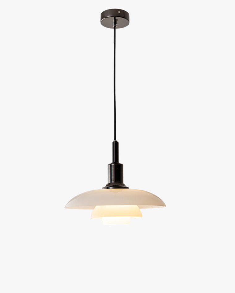 Hanglamp Glas Rond Scandinavisch Wit LED Woonkamer Eetkamer Slaapkamer Modern | Sansoti