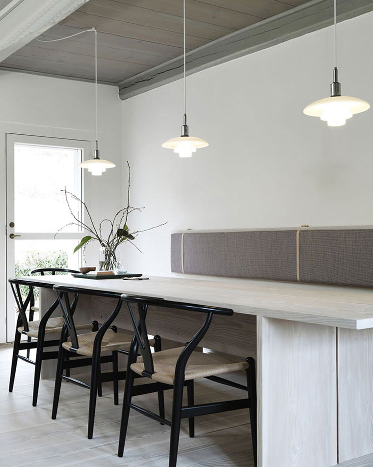 Hanglamp Glas Rond Scandinavisch Wit LED Woonkamer Eetkamer Slaapkamer Modern | Sansoti