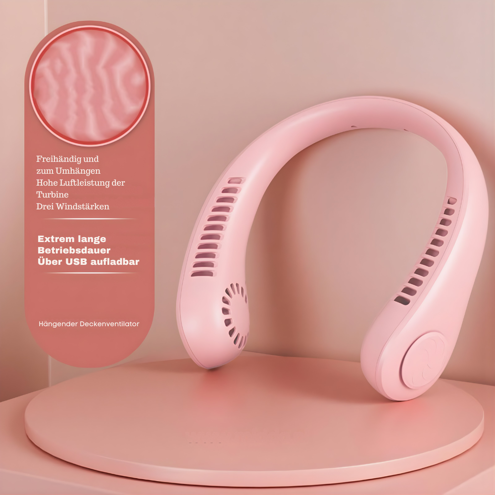 Portable Neck Fan | Rechargeable, Hands-Free, 3 Speeds | Sansoti