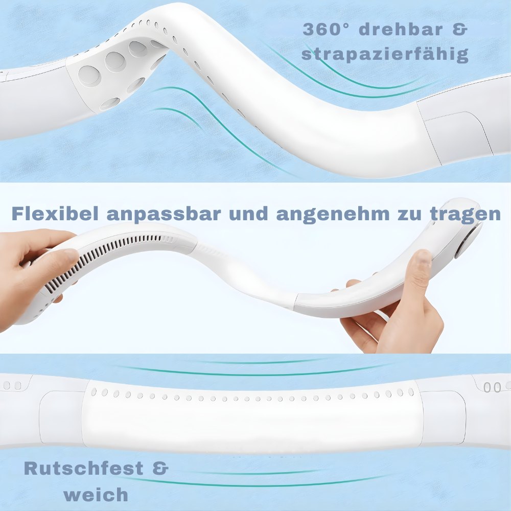 Portable Neck Fan | Rechargeable, Hands-Free, 3 Speeds | Sansoti