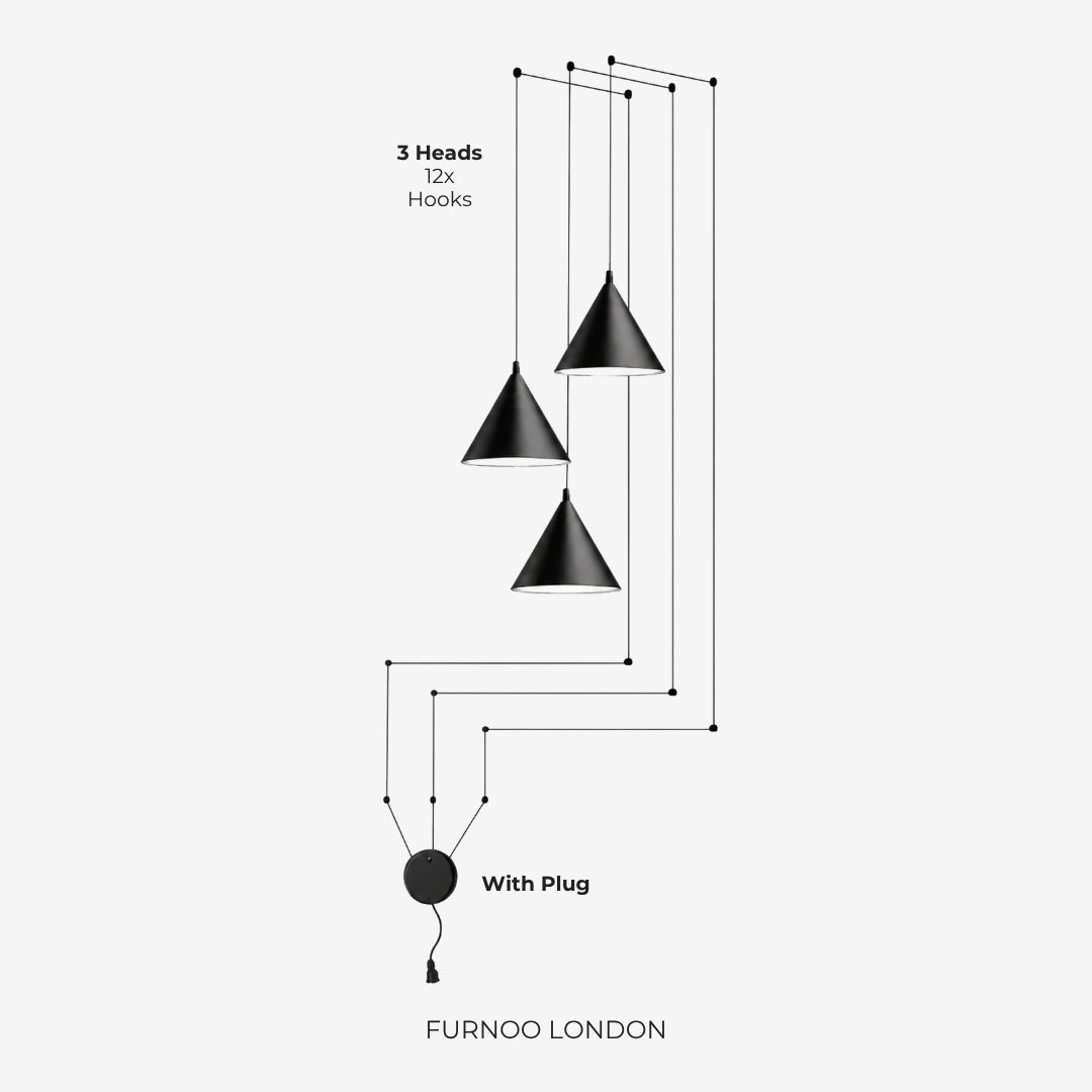 Stella hanglamp – aluminium geometrisch design met verstelbare kabellengte en LED-verlichting | Sansoti