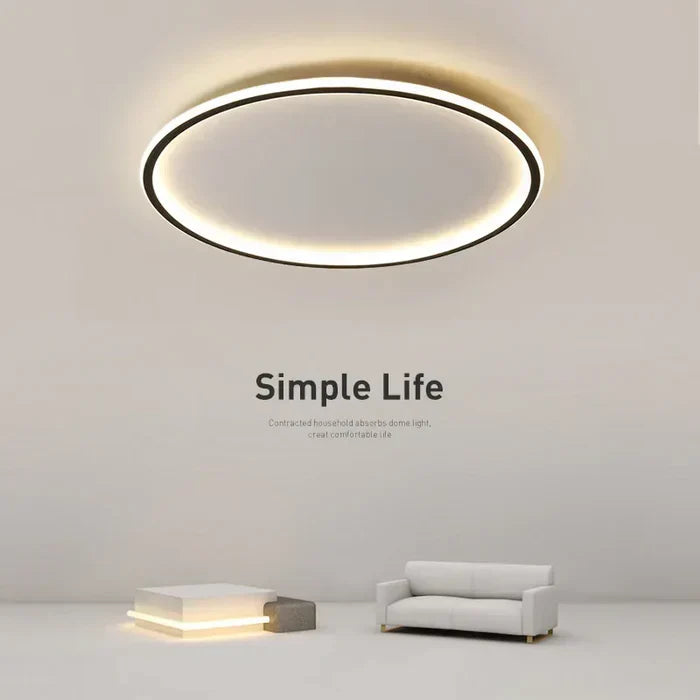 Ronde Plafondlamp Scandinavisch Design Goud Zwart Wit 20-50cm LED Dimbaar Metaal Glas Woonkamer Slaapkamer Eetkamer | Sansoti