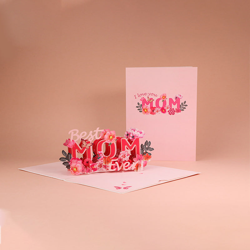 3D-Pop-up-Grußkarte mit Blumenmotiv für Muttertag, Geburtstag und Jubiläum - persönliches Geschenk und Grußkarte | Sansoti