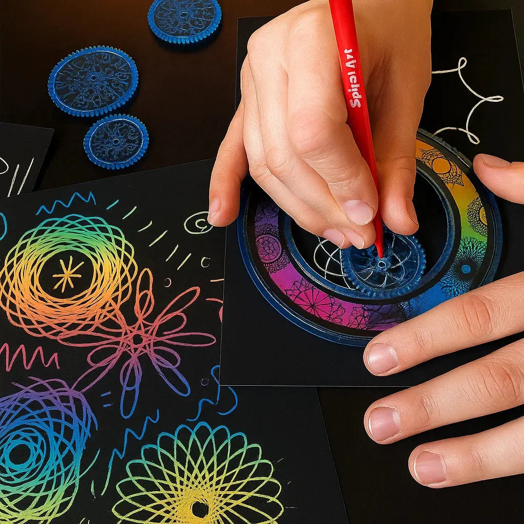 Drawing Stencils Set 22-Piece Spiral Patterns Creative Drawing Geometric Educational Crafts for Children | Sansoti