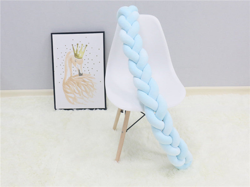 Handgewebter Bettumrandung Babybett 100-500cm Atmungsaktive Baumwolle Schutz fürs Babyzimmer Sicher Weich Verschiedene Farben | Sansoti