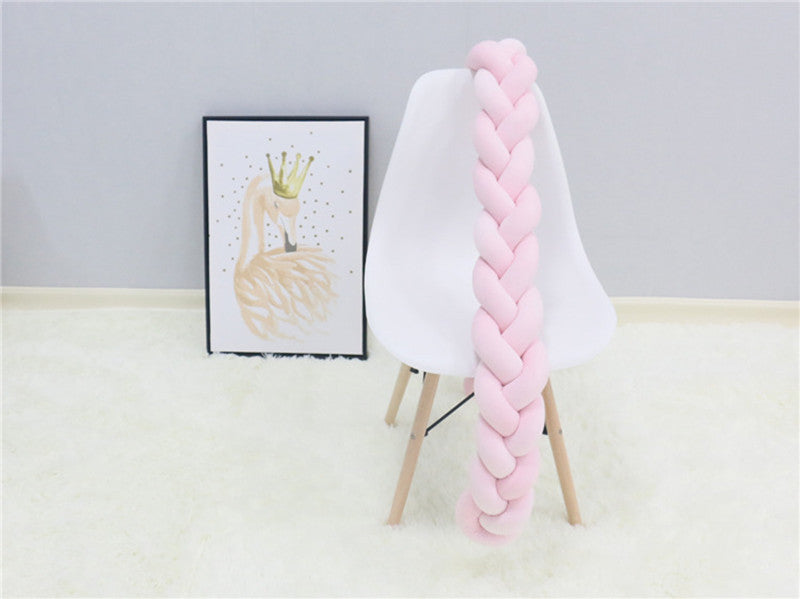 Handgewebter Bettumrandung Babybett 100-500cm Atmungsaktive Baumwolle Schutz fürs Babyzimmer Sicher Weich Verschiedene Farben | Sansoti
