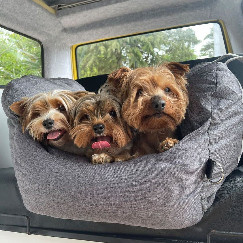 Autostoel Hondenmand First Class - Comfortabel Reiskussen voor Hond of Kat - Verstelbaar Wasbaar Autoreizen | Sansoti