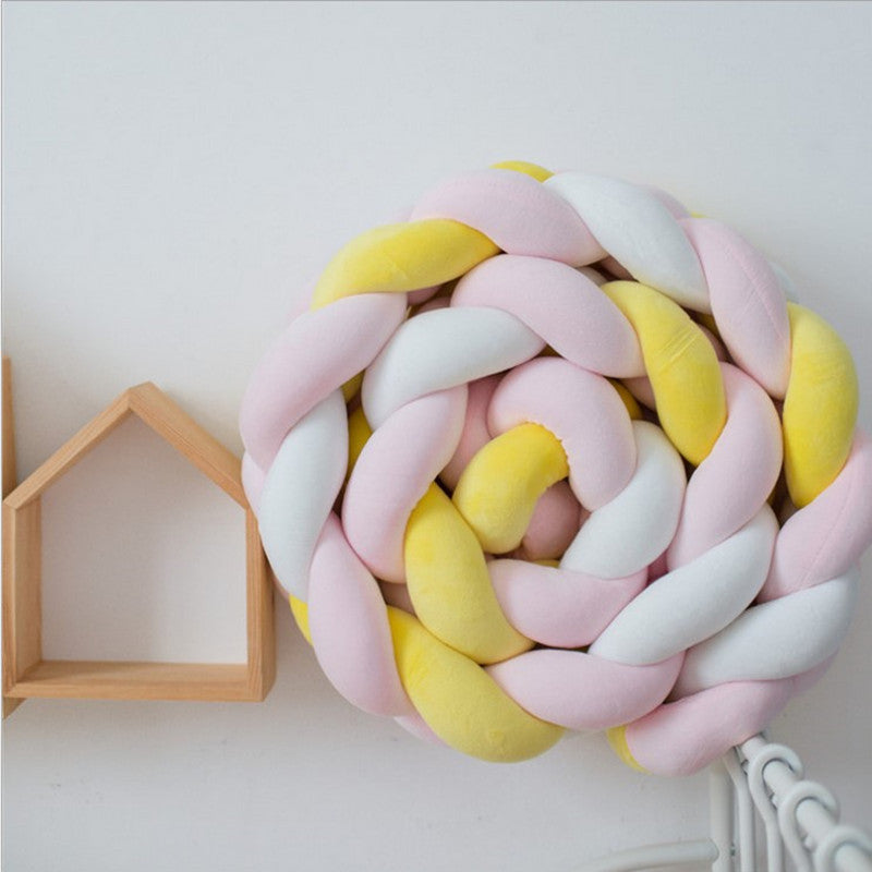 Handgewebter Bettumrandung Babybett 100-500cm Atmungsaktive Baumwolle Schutz fürs Babyzimmer Sicher Weich Verschiedene Farben | Sansoti