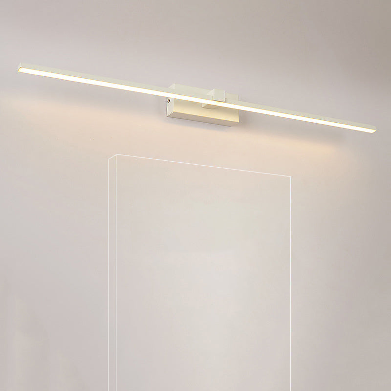 Minimalistische Lineaire LED Wandlamp Metaal Mat Zwart of Wit voor Badkamer Spiegel Strakke Verlichting Modern Design | Sansoti