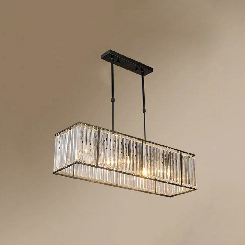 Crystal Linear Pendant Light for Kitchen Island, Dining Room Ceiling Chandelier, Scandinavian Design | Sansoti