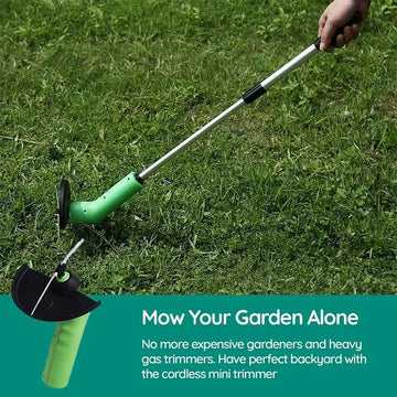 Draadloze grastrimmer op batterijen, mini-onkruidtrimmer voor handmatig en verstelbaar tuinonderhoud van het gazon | Sansoti