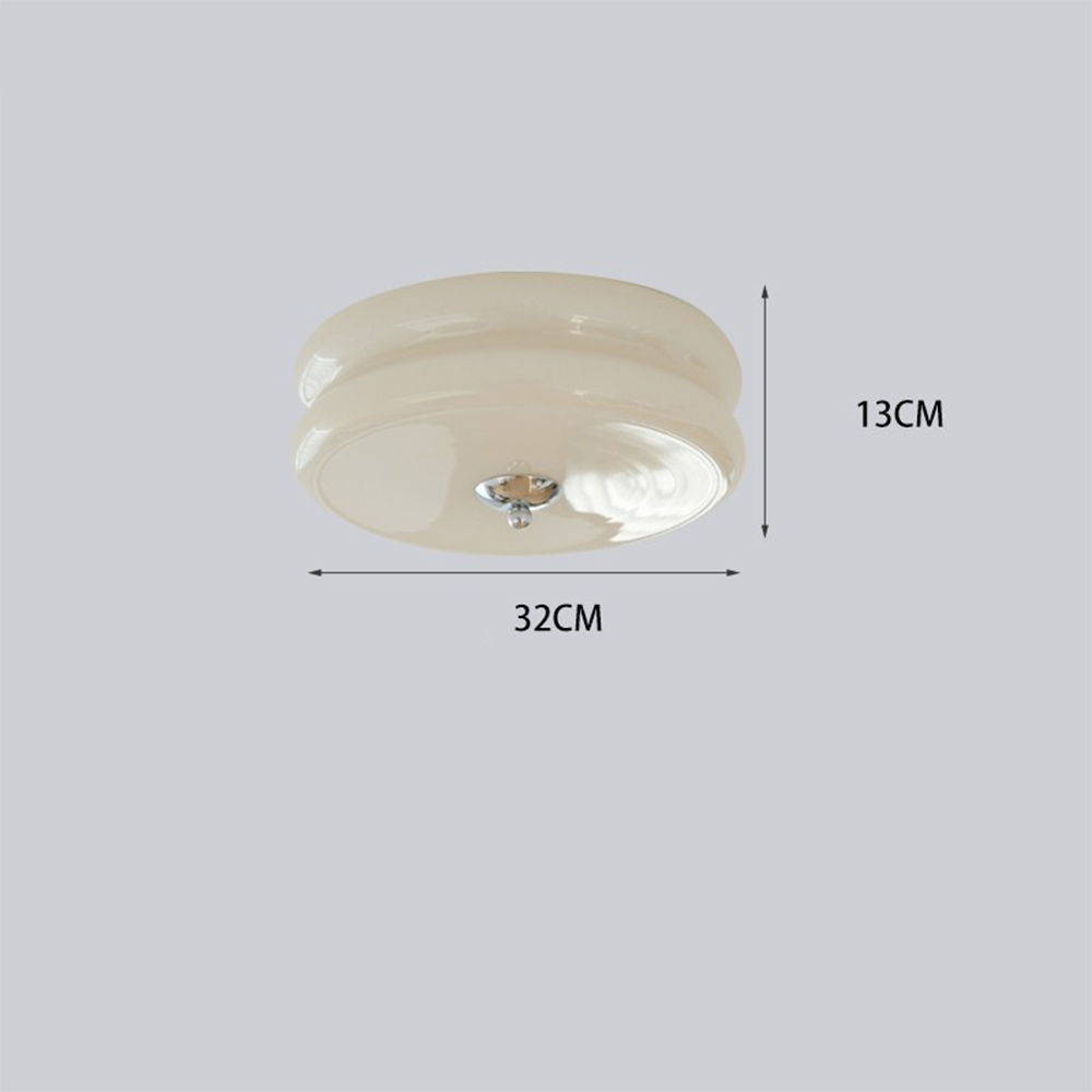 LED Deckenleuchte Glas Metall Creme 13 cm Schlafzimmer Wohnzimmer Art Deco Deckenbeleuchtung Rund Warmes Licht Neutrales Licht Weißes Licht | Restfield