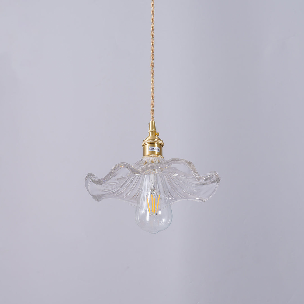 Hanglamp Glas Bloem LED Design Pendellamp Wit Woonkamer Slaapkamer Eetkamer Sfeerverlichting | Sansoti