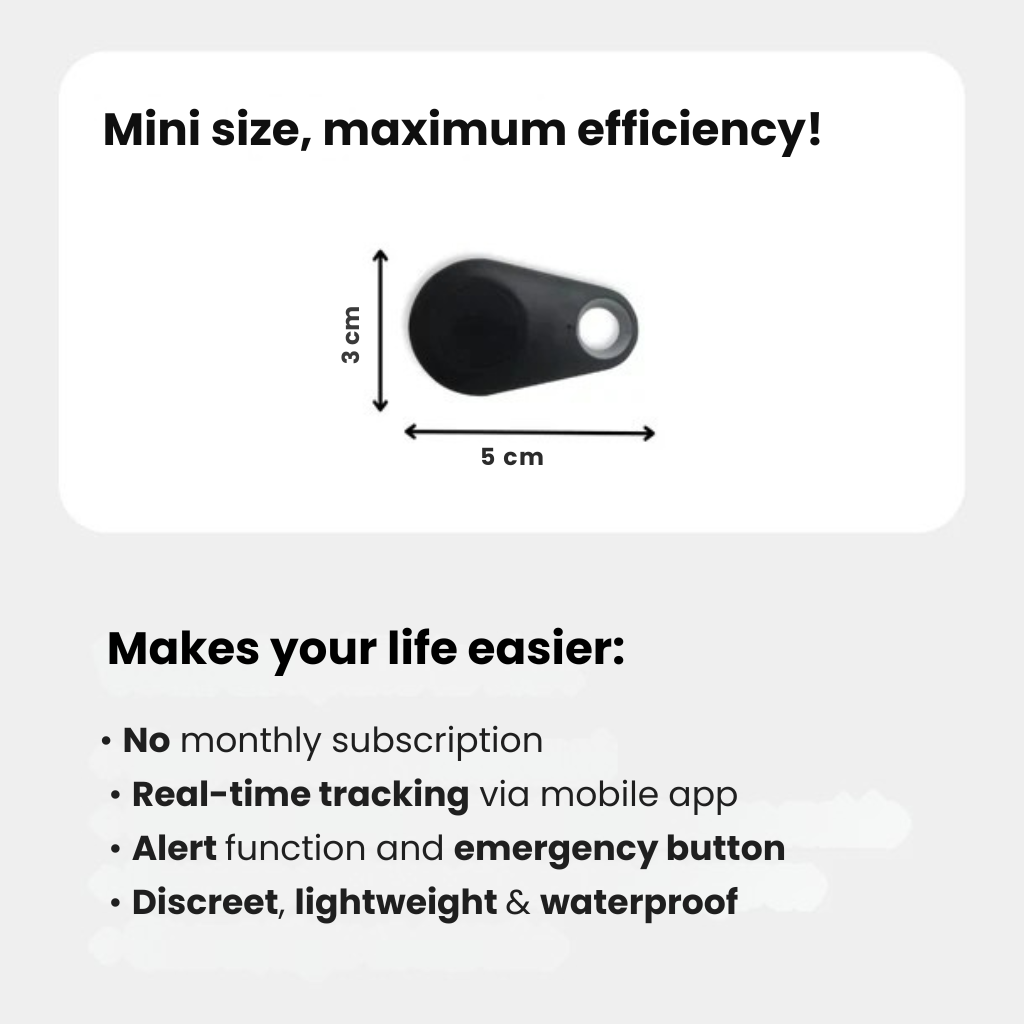 Kinder GPS-Tracker Waterdicht met Real-Time Locatie & SOS-Alarm | Klein, Licht, Draagtasje en Beveiligingsfuncties | Sansoti