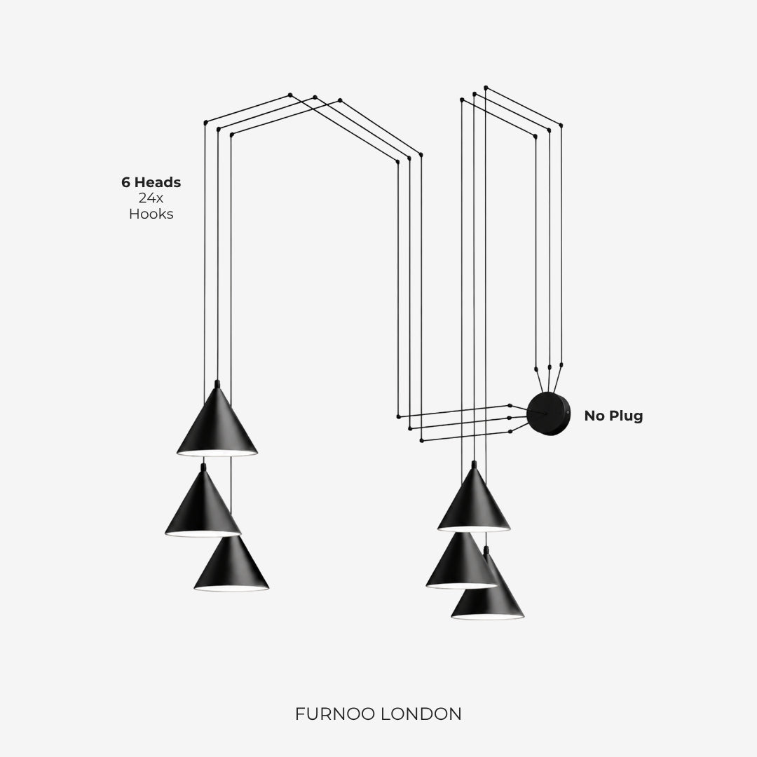 Stella hanglamp – aluminium geometrisch design met verstelbare kabellengte en LED-verlichting | Sansoti