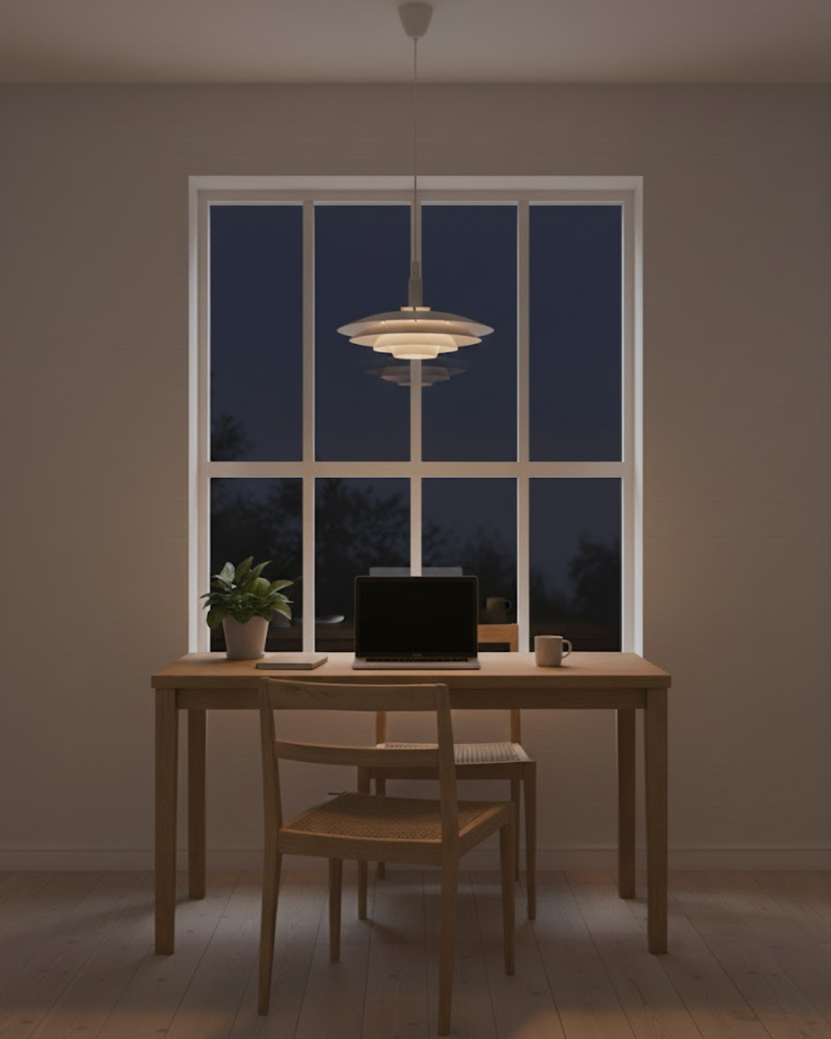 Gelaagde Metalen Hanglamp Zwart Wit Scandinavisch Design Eetkamer Woonkamer Modern Elegant Diffuus Licht Warm Sfeerlicht | Sansoti