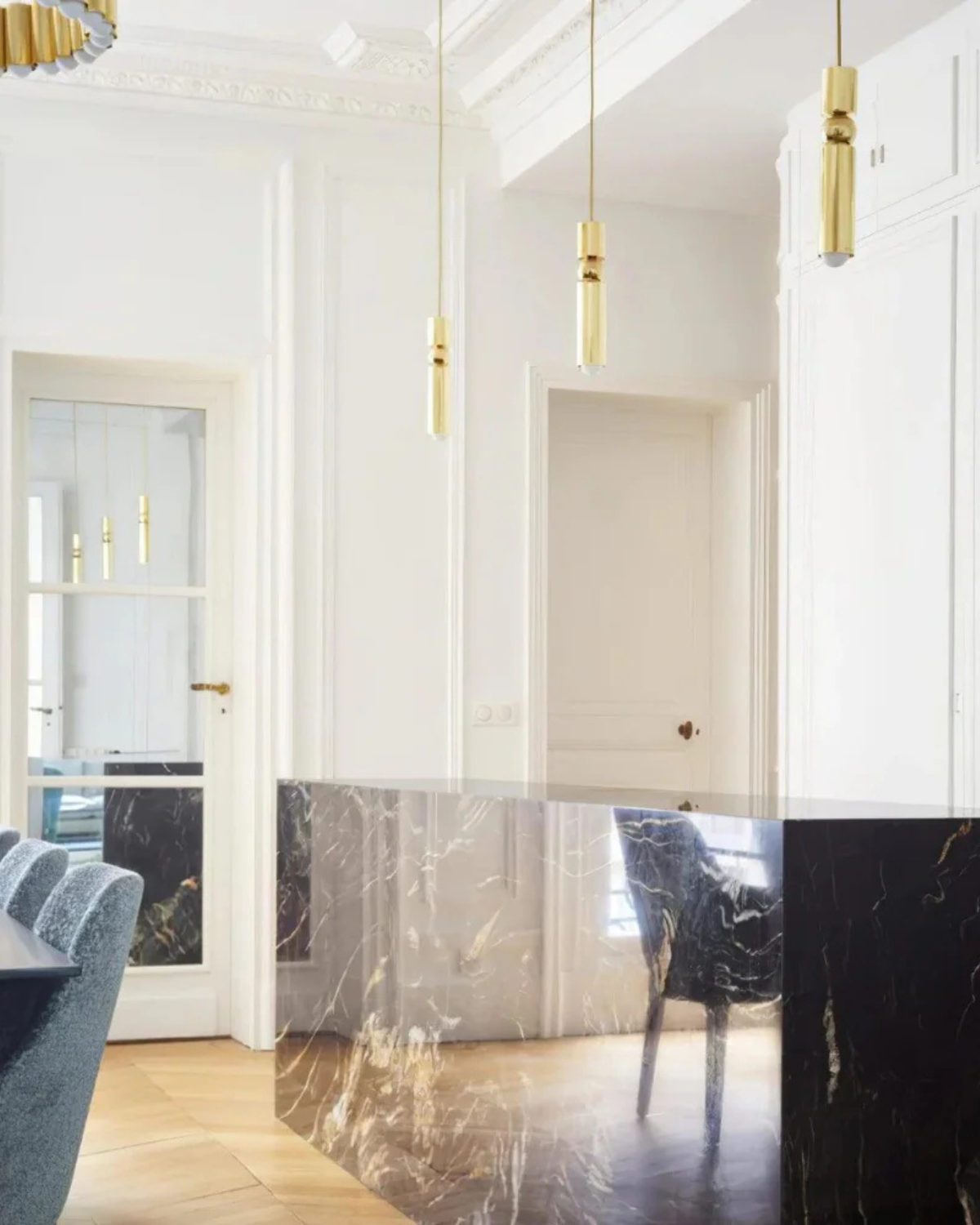 Sculptuurlamp Hanglamp met Vloeiende Vormen Zwart Goud Zilver 1-3-5 Lichtpunten Modern Design Eetkamer Woonkamer Slaapkamer Verlichting | Sansoti