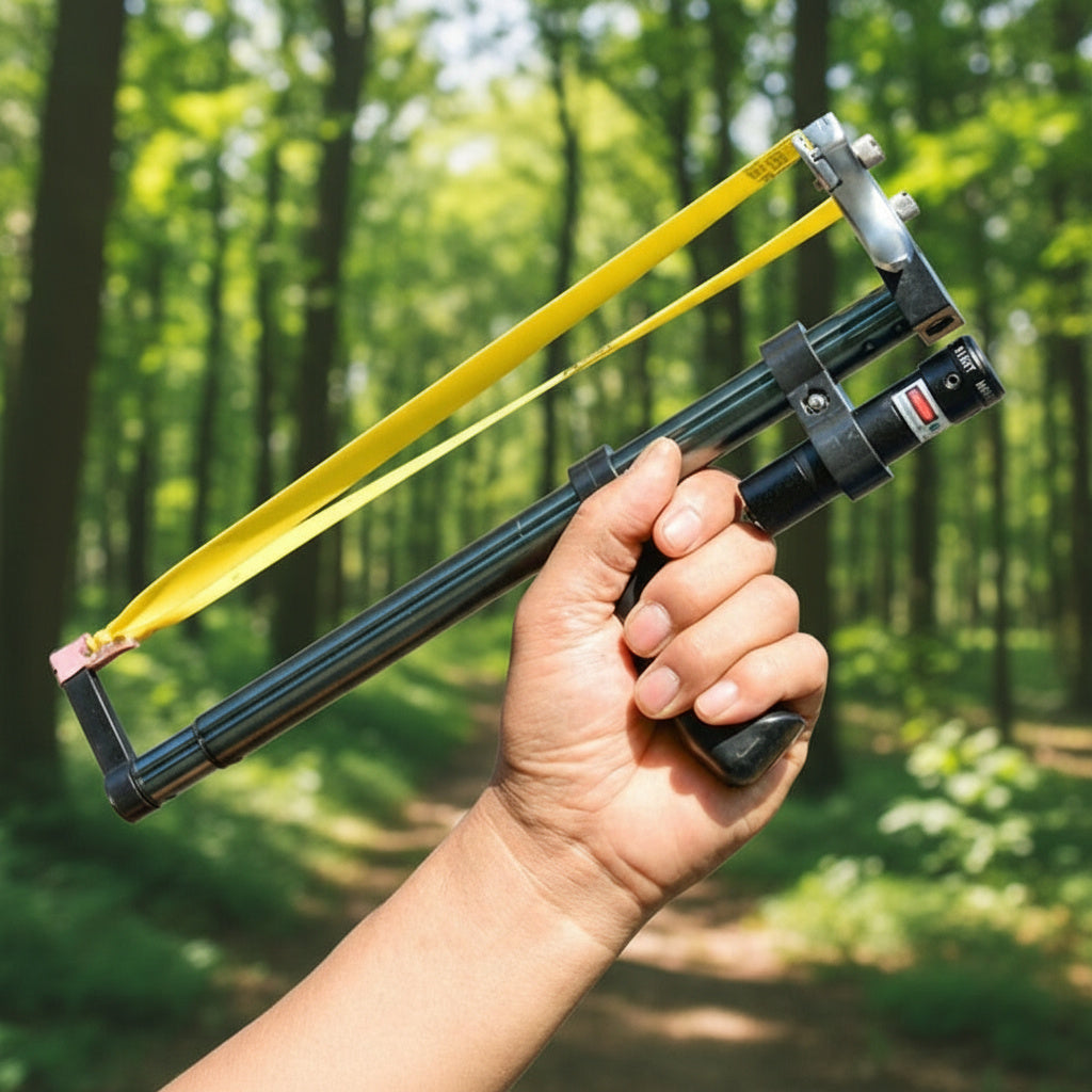 Telescopische Katapult met Laservisier – Krachtige Precisiekatapult voor Outdoorgebruik | Sansoti