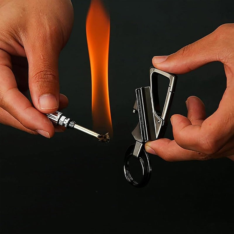 Permanent match keychain with bottle opener – 3-in-1 survival lighter for outdoor use | Sansoti