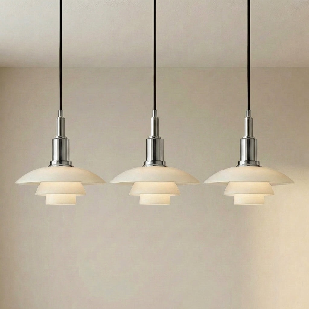 Moderne Hängeleuchte mit verstellbaren Lampenköpfen, E27-Fassung, für Esszimmer und Kücheninsel, stimmungsvolle Beleuchtung aus Eisen und Glas | Sansoti