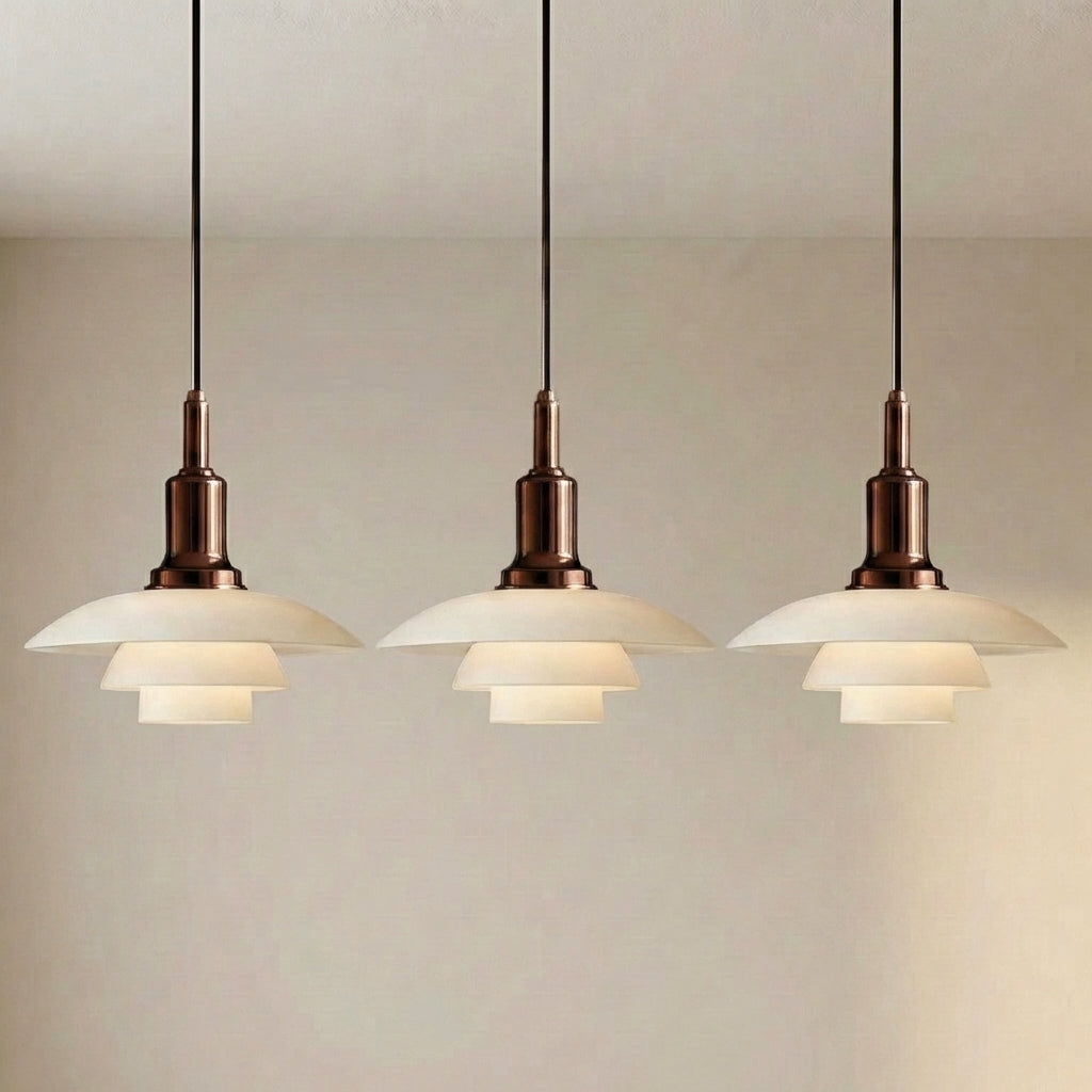 Moderne Hängeleuchte mit verstellbaren Lampenköpfen, E27-Fassung, für Esszimmer und Kücheninsel, stimmungsvolle Beleuchtung aus Eisen und Glas | Sansoti