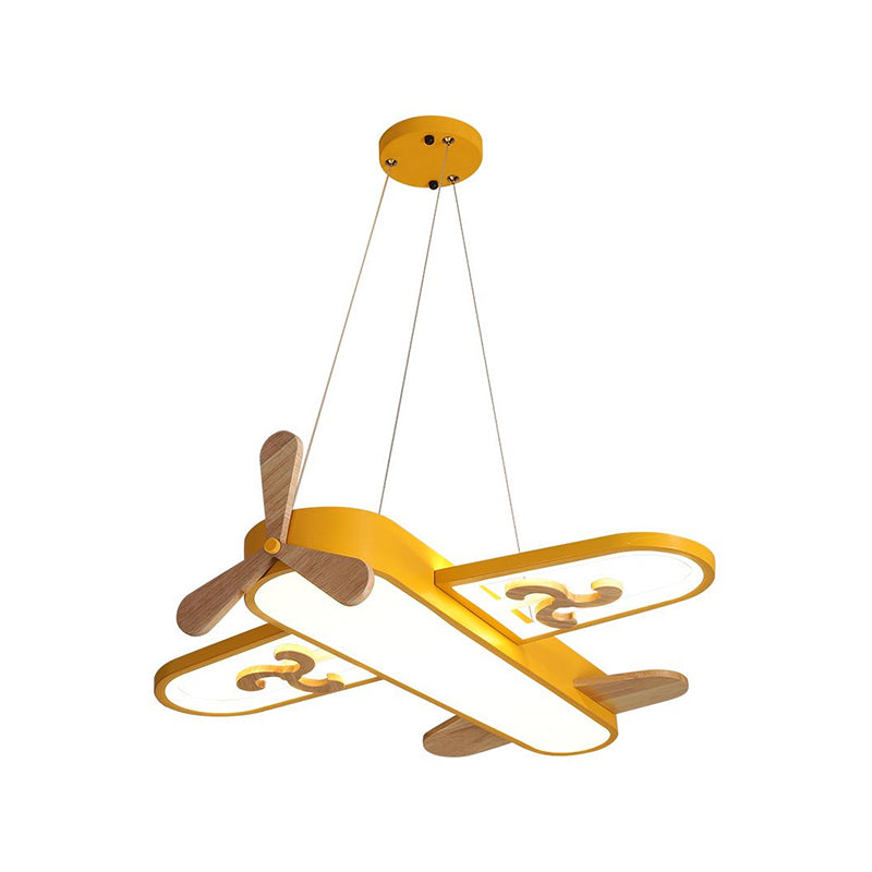 Hanglamp Vliegtuig Kinderkamer LED Dimbaar met Afstandsbediening Acryl IJzer 20cm Plafondlamp Jongenskamer | Sansoti