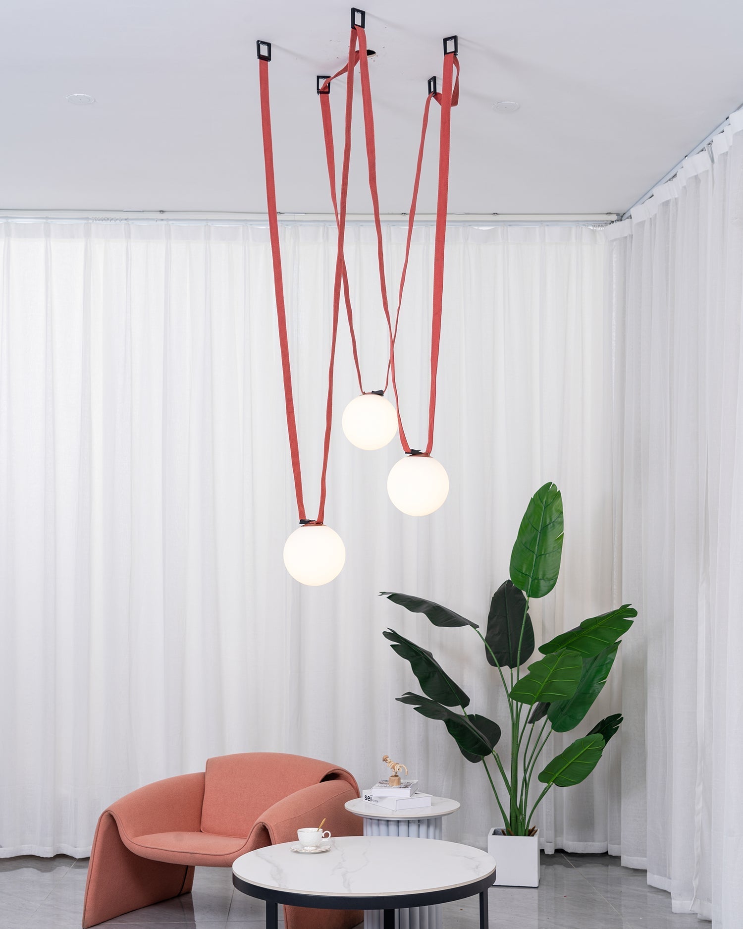 Hanglamp Leer Glas Bollen Luxe Verstelbaar Warm Wit Woonkamer Eetkamer | Sansoti