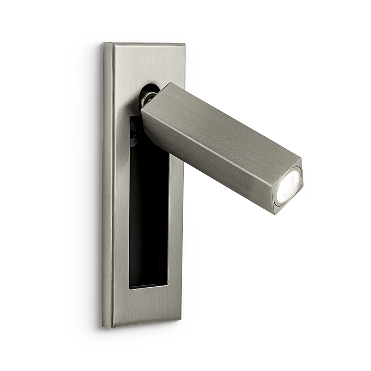 Drehbare Wandleuchte aus Metall in Zylinderform, Leselampe mit verstellbarem Licht, modernes Design, Schwarz und Gold, Nachttischlampe | Sansoti
