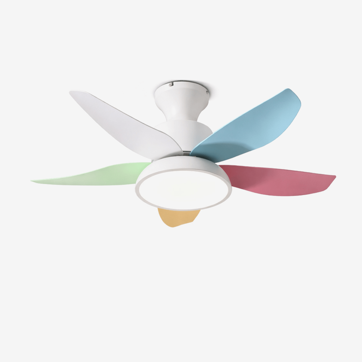 Plafondventilator met Geïntegreerde Verlichting – Milo Scandinavisch Design 94cm LED Stille Ventilator met Afstandsbediening 6 Snelheden Klimaatregeling Driekleurig Koel Warm Licht 24W | Sansoti