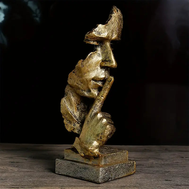 Abstracte Retro Sculptuur Met Stilte Gebaar In Bronslook Voor Woonkamer Bureau Of Design Interieur Decoratie | Sansoti