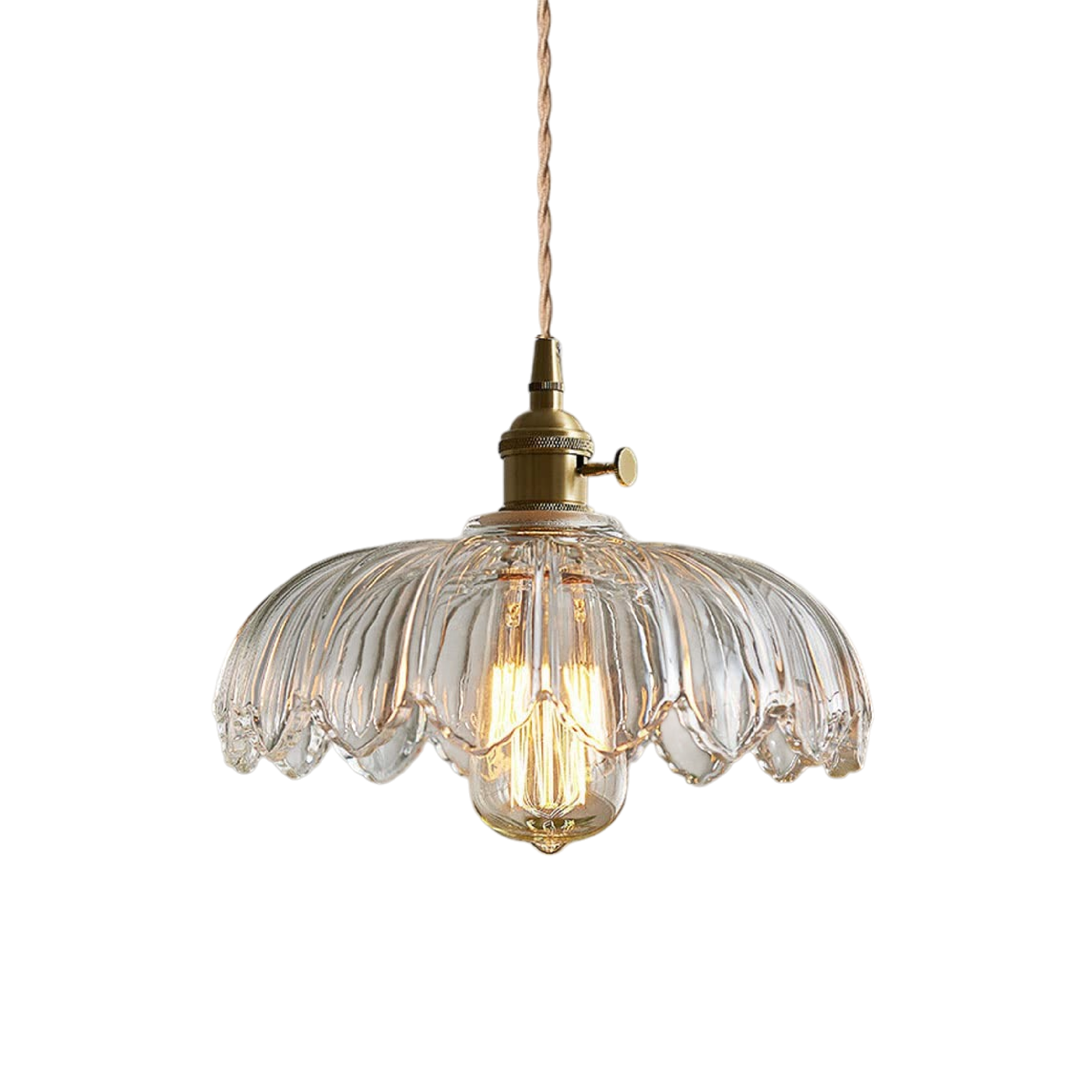 Glas-Blumen-Pendelleuchte Glas Messing grün Esszimmer Vintage Design Küchenbeleuchtung E27 verstellbar modern klassisch | Restfield