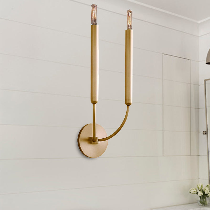 Metalen Buislamp Wandlamp Traditionele Stijl Zwart of Messing voor Eetkamer Woonkamer Hal | Sansoti