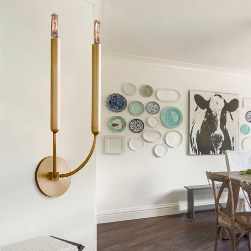 Metalen Buislamp Wandlamp Traditionele Stijl Zwart of Messing voor Eetkamer Woonkamer Hal | Sansoti