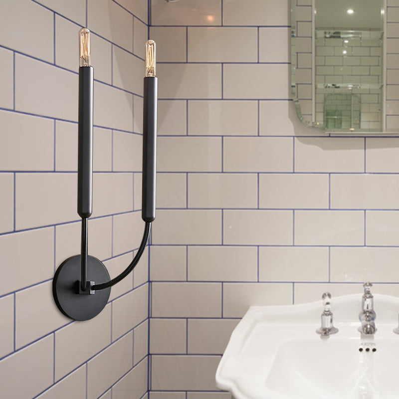 Metalen Buislamp Wandlamp Traditionele Stijl Zwart of Messing voor Eetkamer Woonkamer Hal | Sansoti