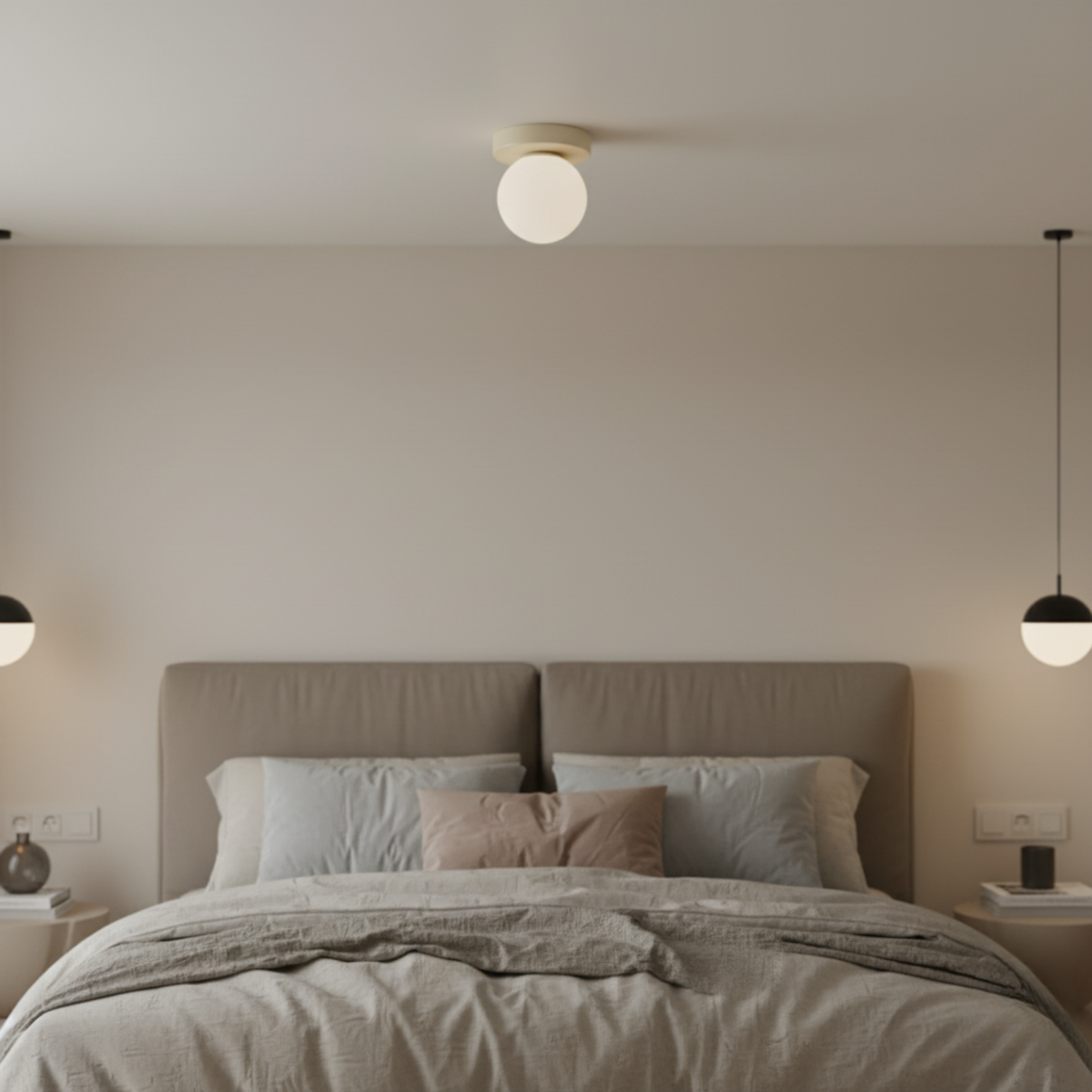 Glas-Kugel Wand- und Deckenleuchte mit farbiger Scheibe 12×10cm G9 LED 3000K Warmweiß 110-240V Festverdrahtet | Sansoti