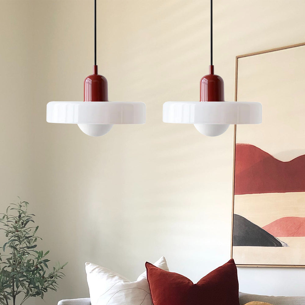 Luccon Doppelte Hängeleuchte Glas G9 35 cm Modern Esstisch Wohnzimmer Design Beleuchtung | Restfield