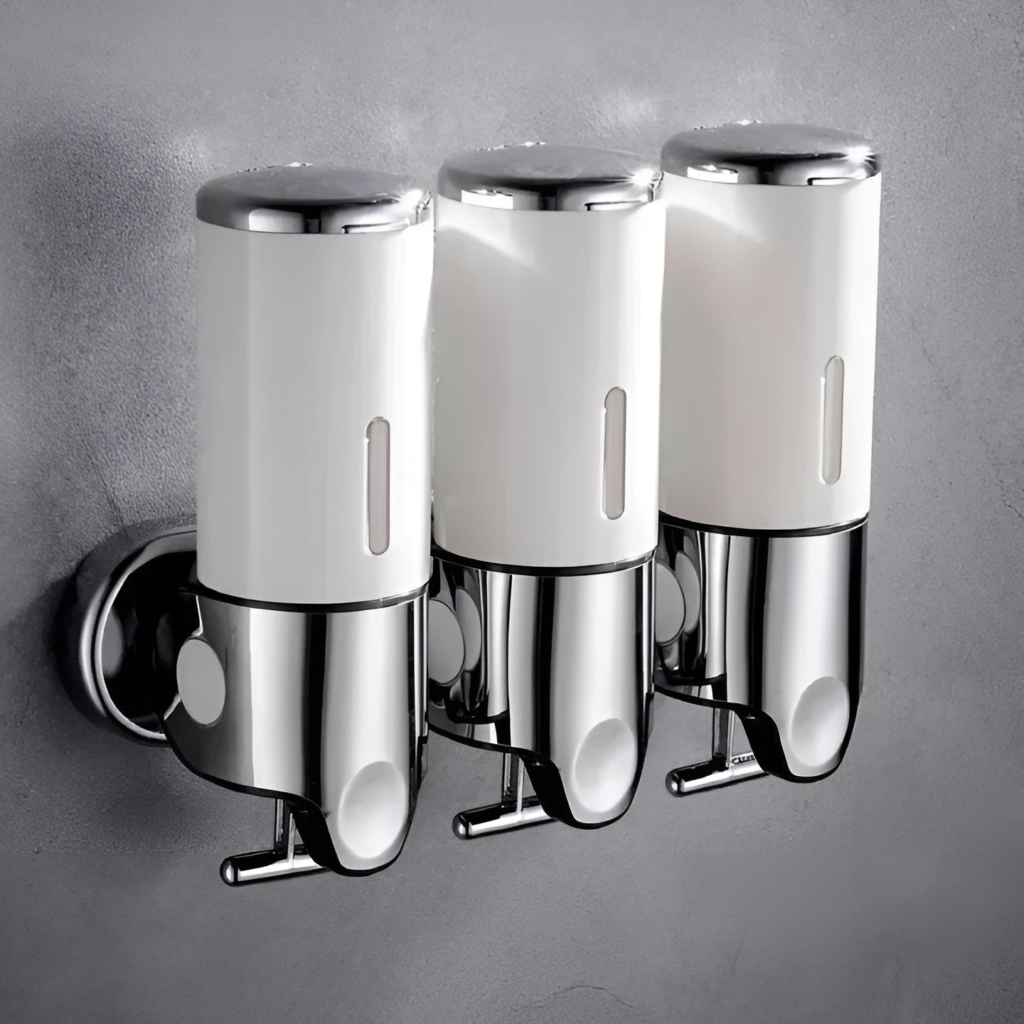 Wandzeepdispenser 500ml Wandmontage RVS Chroom Badkamer Keuken Enkel Dubbel Drievoudig Vloeibare Zeep | Sansoti