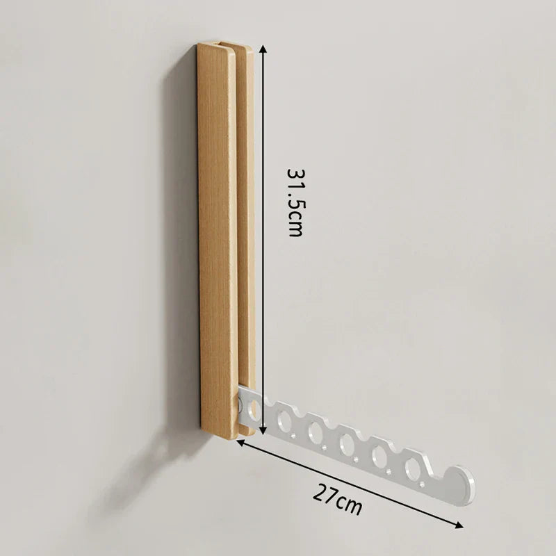 Inklapbare Houten Wandkapstok Ruimtebesparend Design 31,5×27 cm Zwart Wit Flur Slaapkamer Gästezimmer | Sansoti
