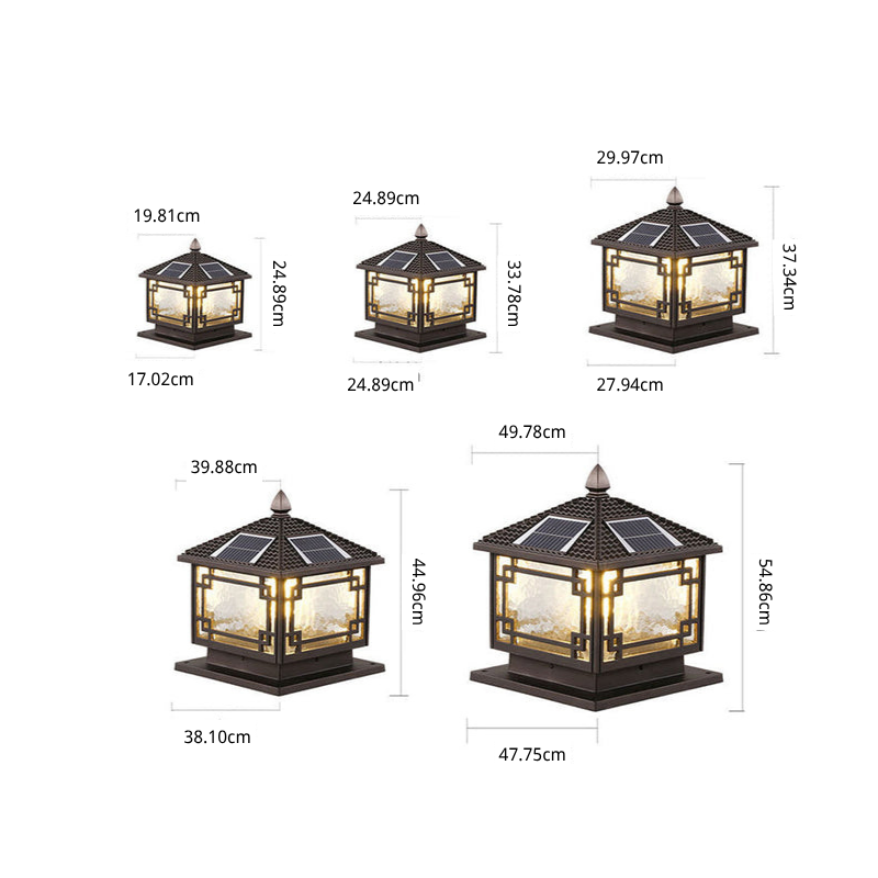 Lampe sur pied d’extérieur étanche en aluminium couleur café pour jardin, balcon et villa - éclairage LED sur pied d’extérieur | Sansoti