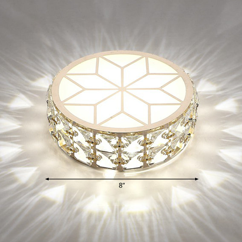 Runde Kristall-Deckenleuchte LED Einbauleuchte Champagnergold 15–20 cm Flur Diele Schlafzimmer moderne Luxusbeleuchtung | Sansoti