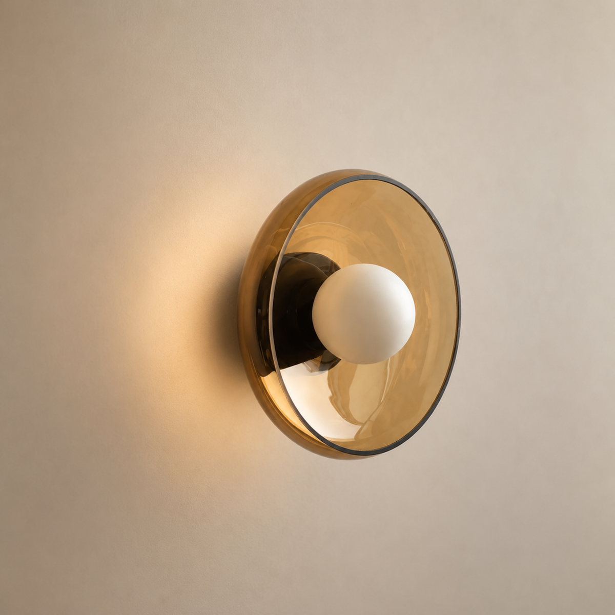 Glas-Wandleuchte mit Buntglas-Effekt Creme Olivgrün Weiß LED-E27-Fassung Stimmungsvolle Beleuchtung Schlafzimmer Flur | Sansoti