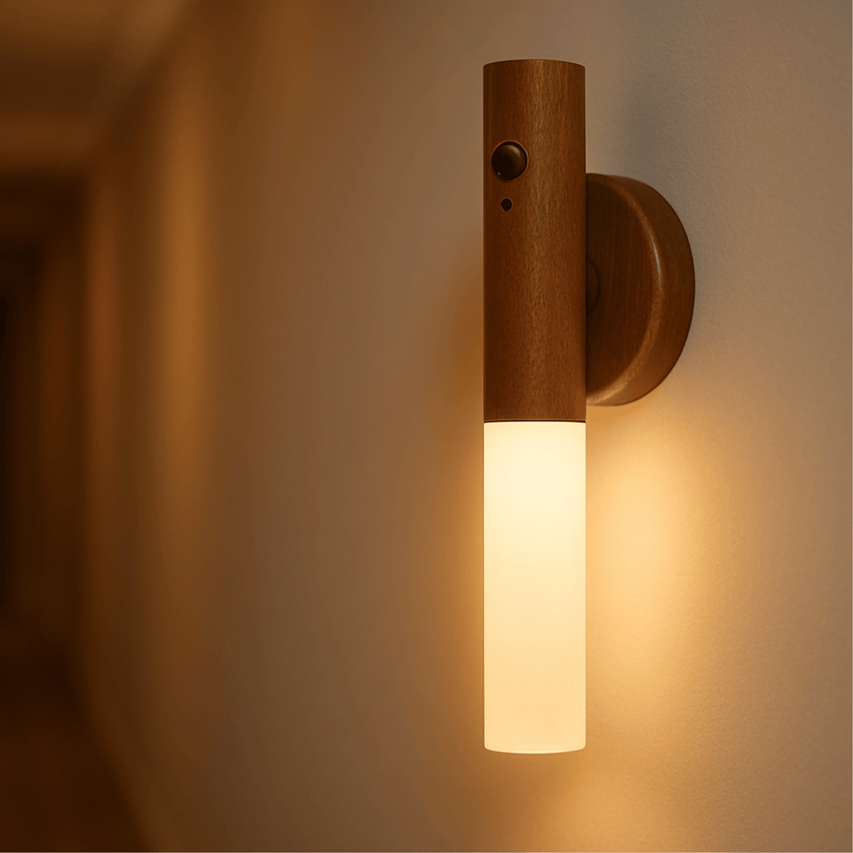 Magnetic Wall Lamp with Motion Sensor Rechargeable LED Night Light for Hallway Staircase Cabinet Bedroom Wireless | Sansoti