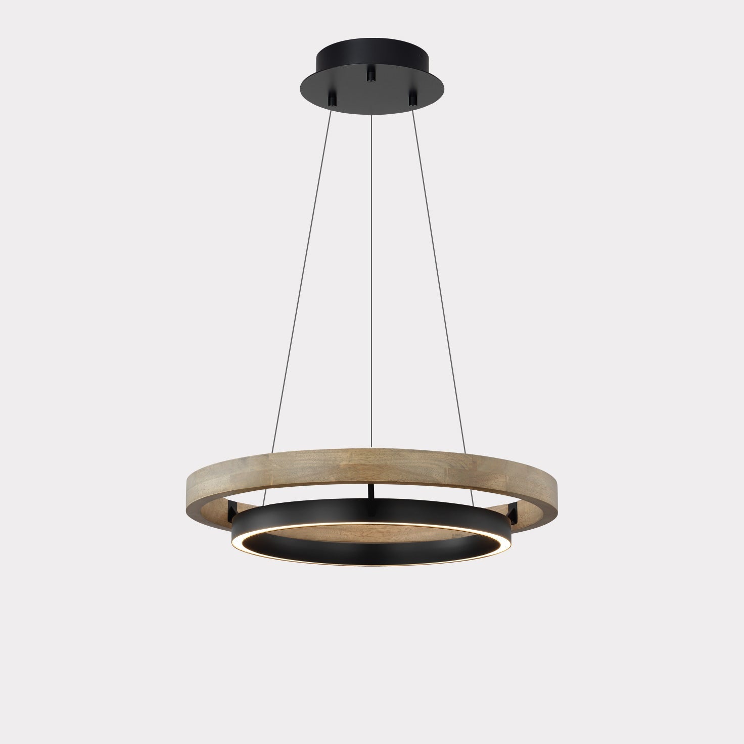 Holz-Ring-Kronleuchter LED Eingebaut Warmweiß Dimmbar Esszimmer Wohnzimmer Deckenlampe Modern Bauernhaus | Restfield