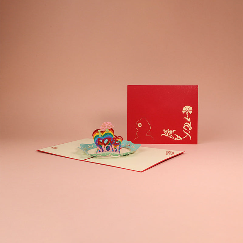 3D-Pop-up-Grußkarte mit Blumenmotiv für Muttertag, Geburtstag und Jubiläum - persönliches Geschenk und Grußkarte | Sansoti