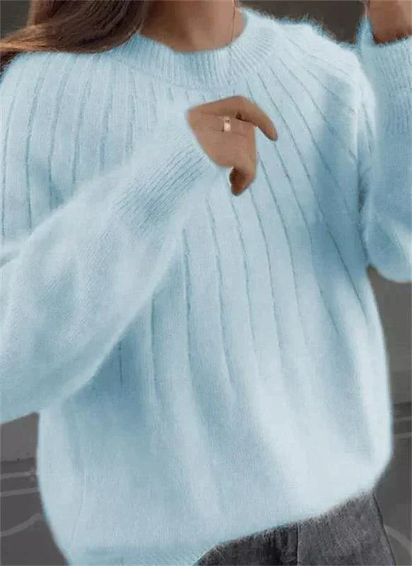 Gestrickter Kaschmirpullover für Damen, weicher Winterpullover, elegante Damenbekleidung, warme Knitwear, bequemer Pullover | Sansoti