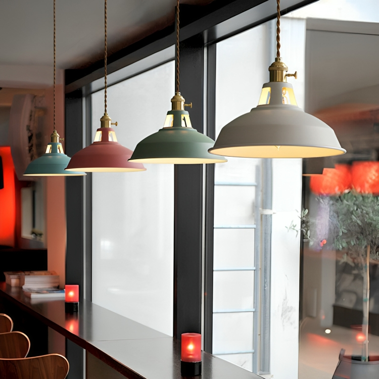 Metalen Hanglamp Industrieel Ø20cm E27 Fitting Vintage Stijl voor Restaurant Eetkamer Woonkamer Verlichting | Sansoti